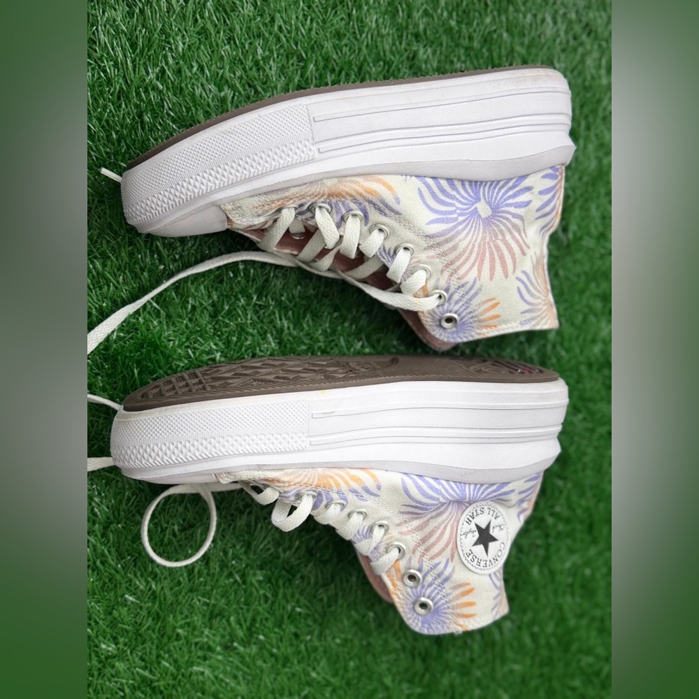 WMNS CHUCK TAYLOR ALL STAR MOVE HIGH 'ULTRAVIOLET PEACH FLORAL' SIZE 6